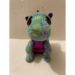 Ty Beanie Boos Cinder Dragon Plush Toy Stuffed‎ Animal Green Purple Sparkle
